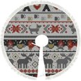 BESTKITTY Christmas Tree Skirt Xmas Tree Skirts Happy Winter Woodland