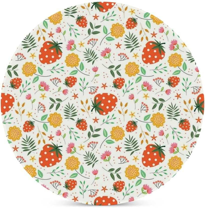 BESTKITTY Coaster for Drinks Cork Ceramic Coasters Cup Mat Waterproof