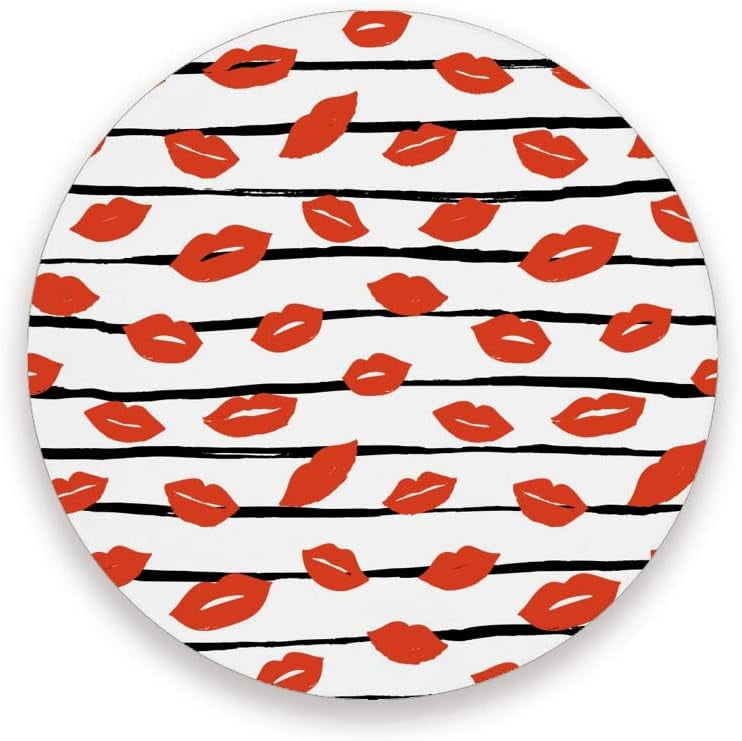 BESTKITTY Coasters for Drinks Cork Ceramic Cup Mat Car Coaster