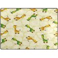 BESTKITTY Colorful Animal Giraffe Area Rug 5'x4' Soft Large Area Rugs