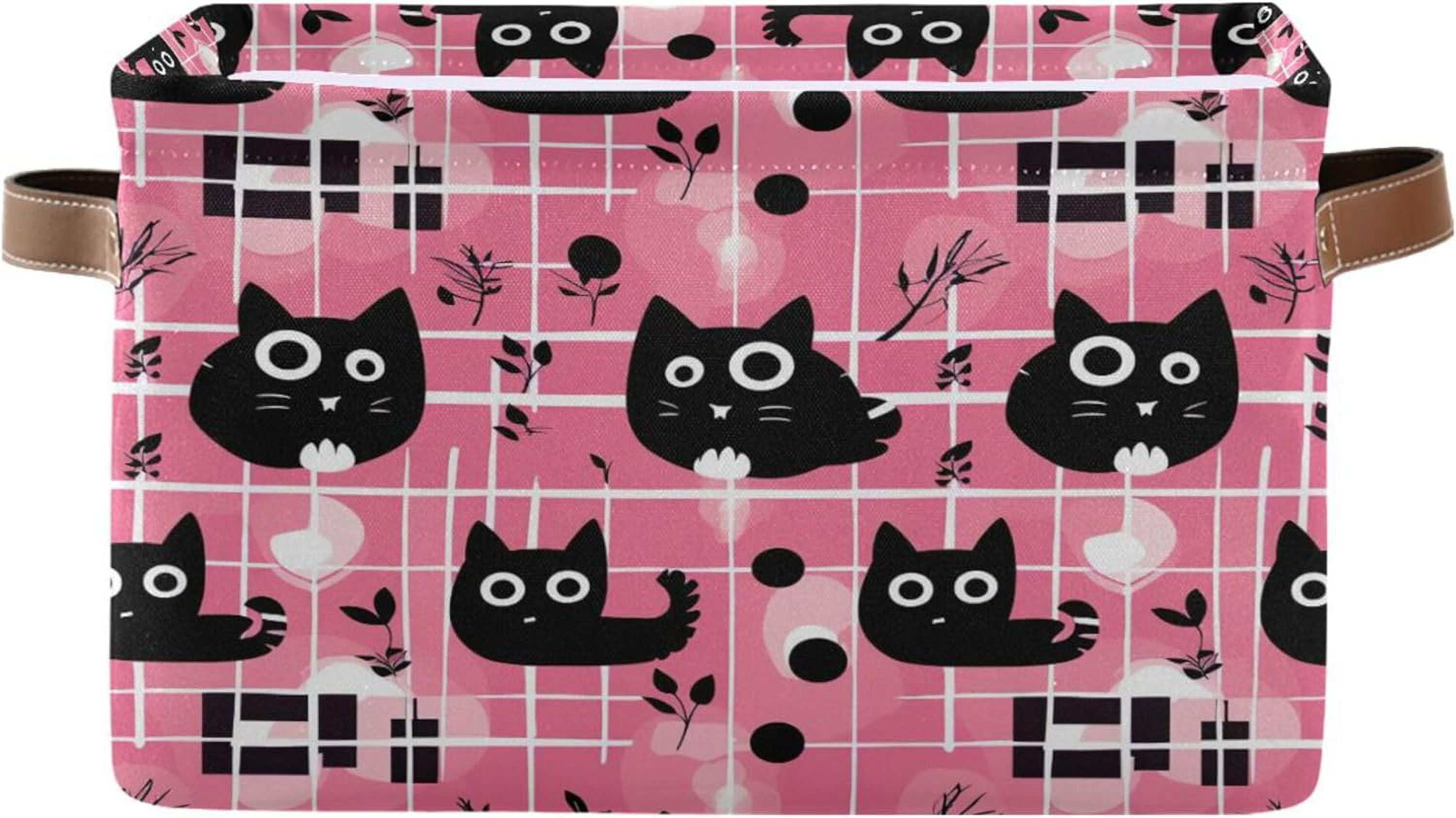 BESTKITTY Cute Cartoon Cats Storage Baskets Large Foldable Cube