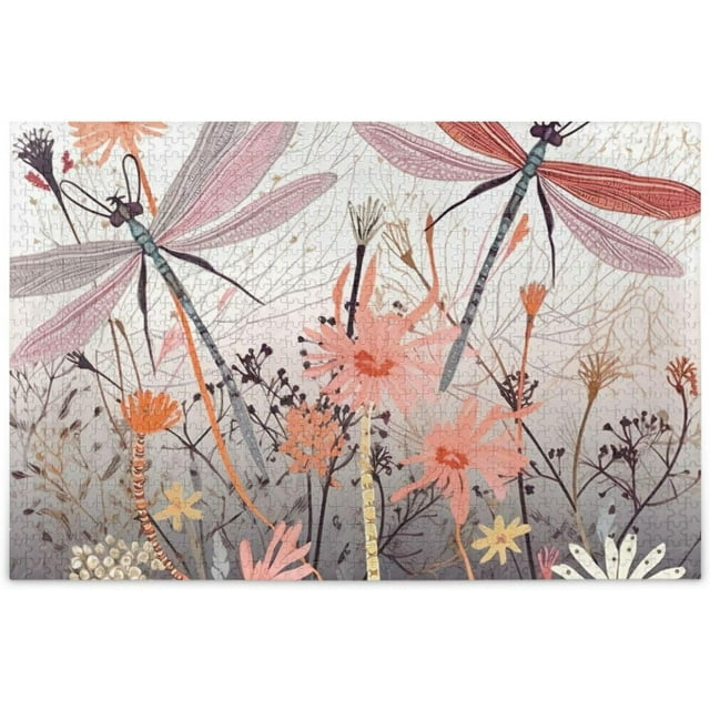 BESTKITTY Dragonfly Jigsaw Puzzle 1000 Pieces, Educational