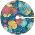 BESTKITTY Easter Eggs Christmas Tree Skirt Large Round Tree Skirt for