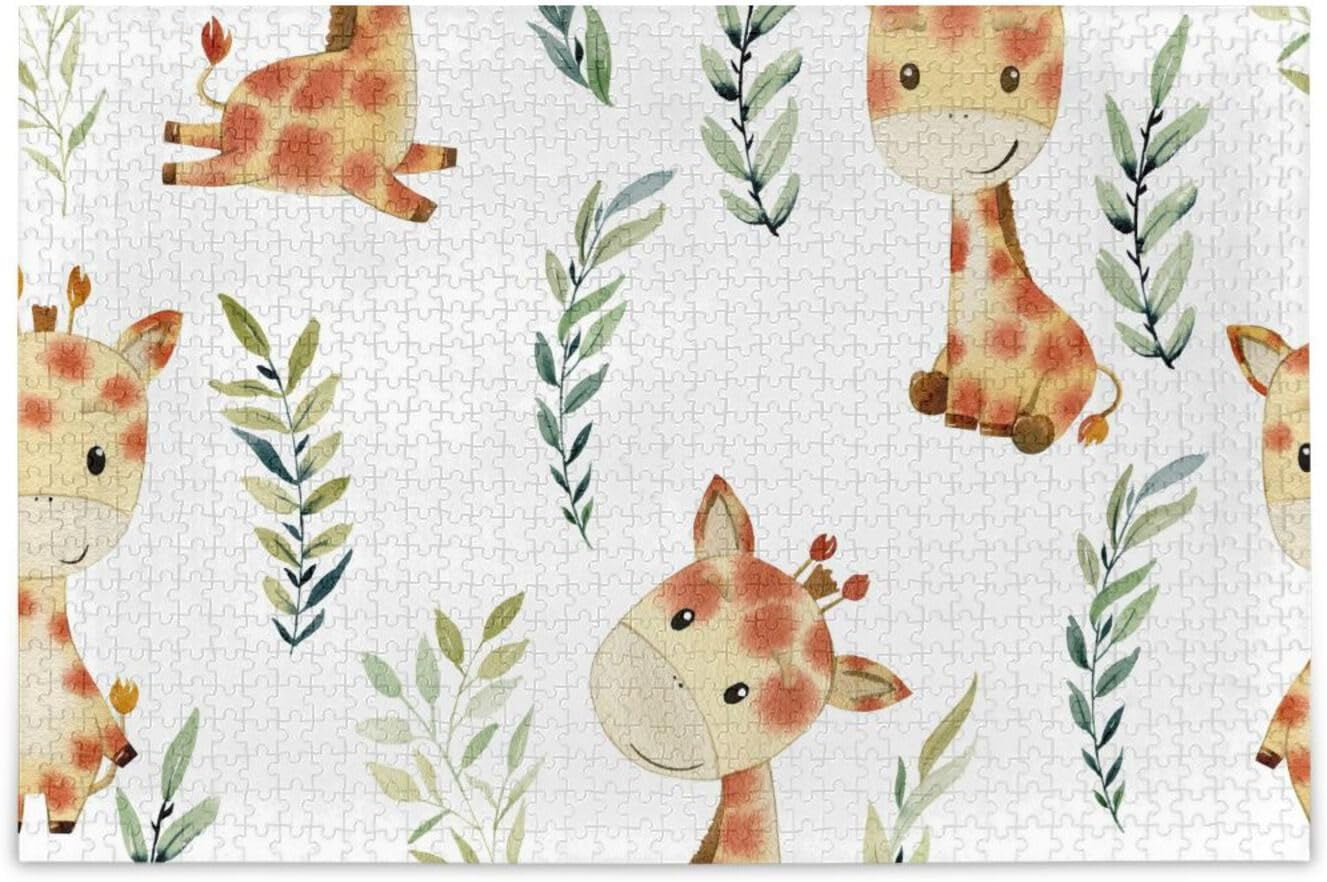 BESTKITTY Giraffe Jigsaw Puzzle 1000 Pieces, Educational