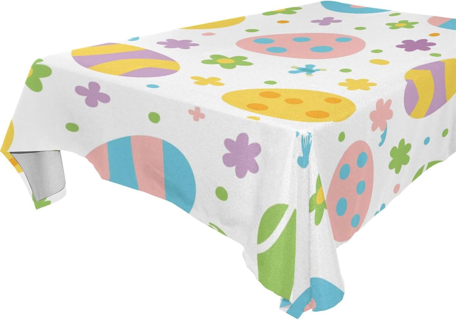 BESTKITTY Happy Easter Eggs Tablecloth Rectangle Colorful Table Cloth