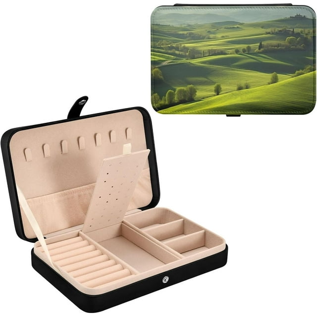 Bestkitty Jewelry Box Green Field Personalized Jewelry Box - Travel 