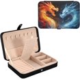 BESTKITTY Jewelry Box Ice Fire Dragon Personalized Jewelry Box Travel