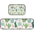 BESTKITTY Kitchen Floor Mat Rug AntiFatigue Cactus and Succulents Set