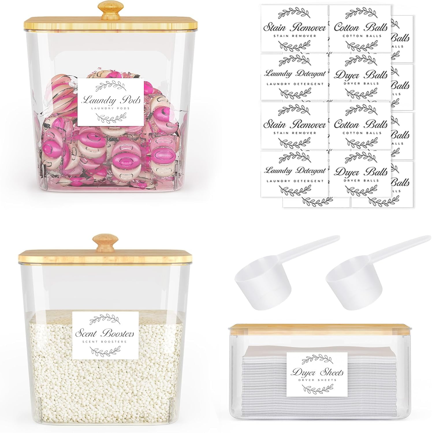 BESTKITTY Laundry Room Organition and Storage, Laundry Pods Container ...