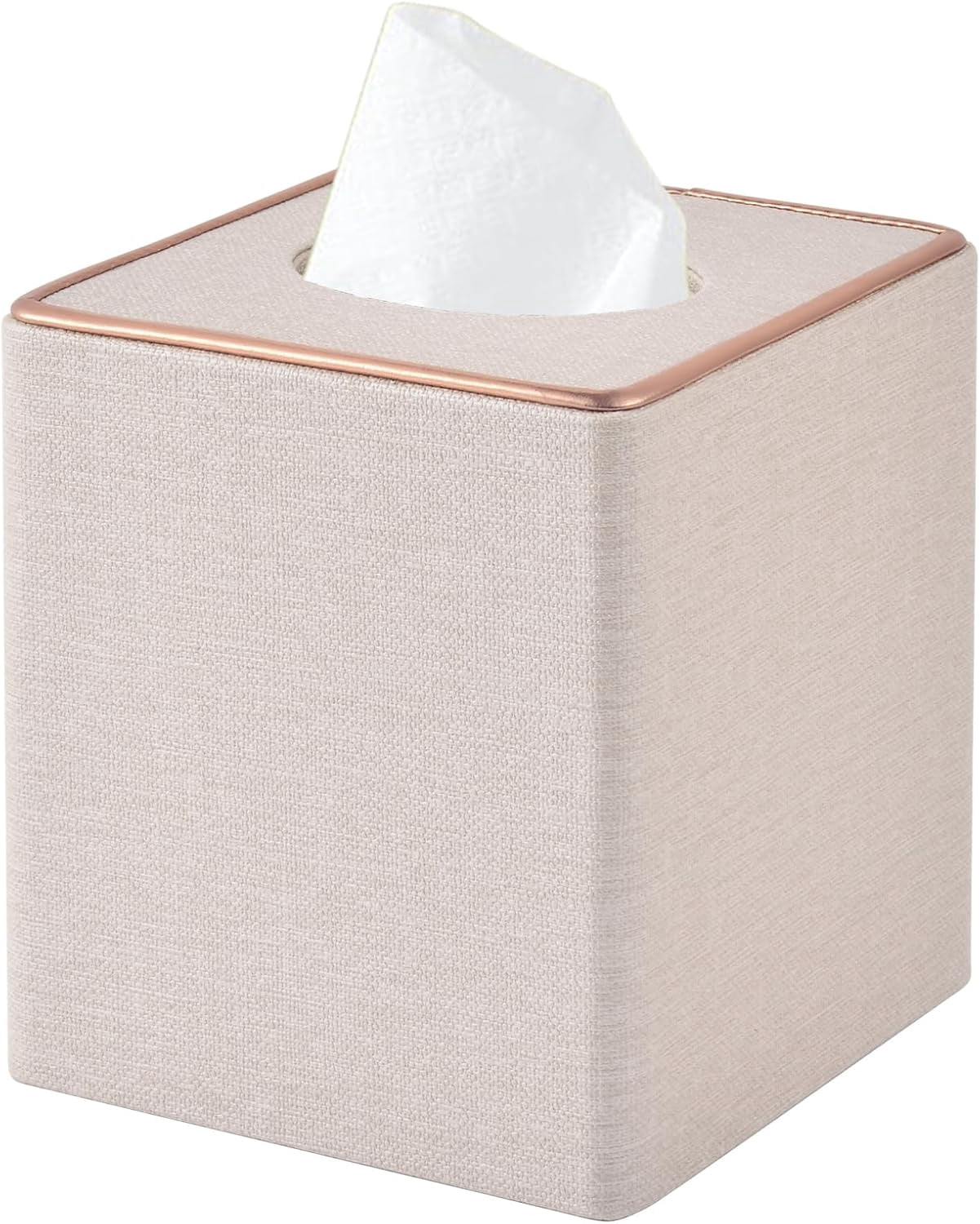 BESTKITTY Linen Square Tissue Box Cover,Cube Tissue Box Holder－Ent ...