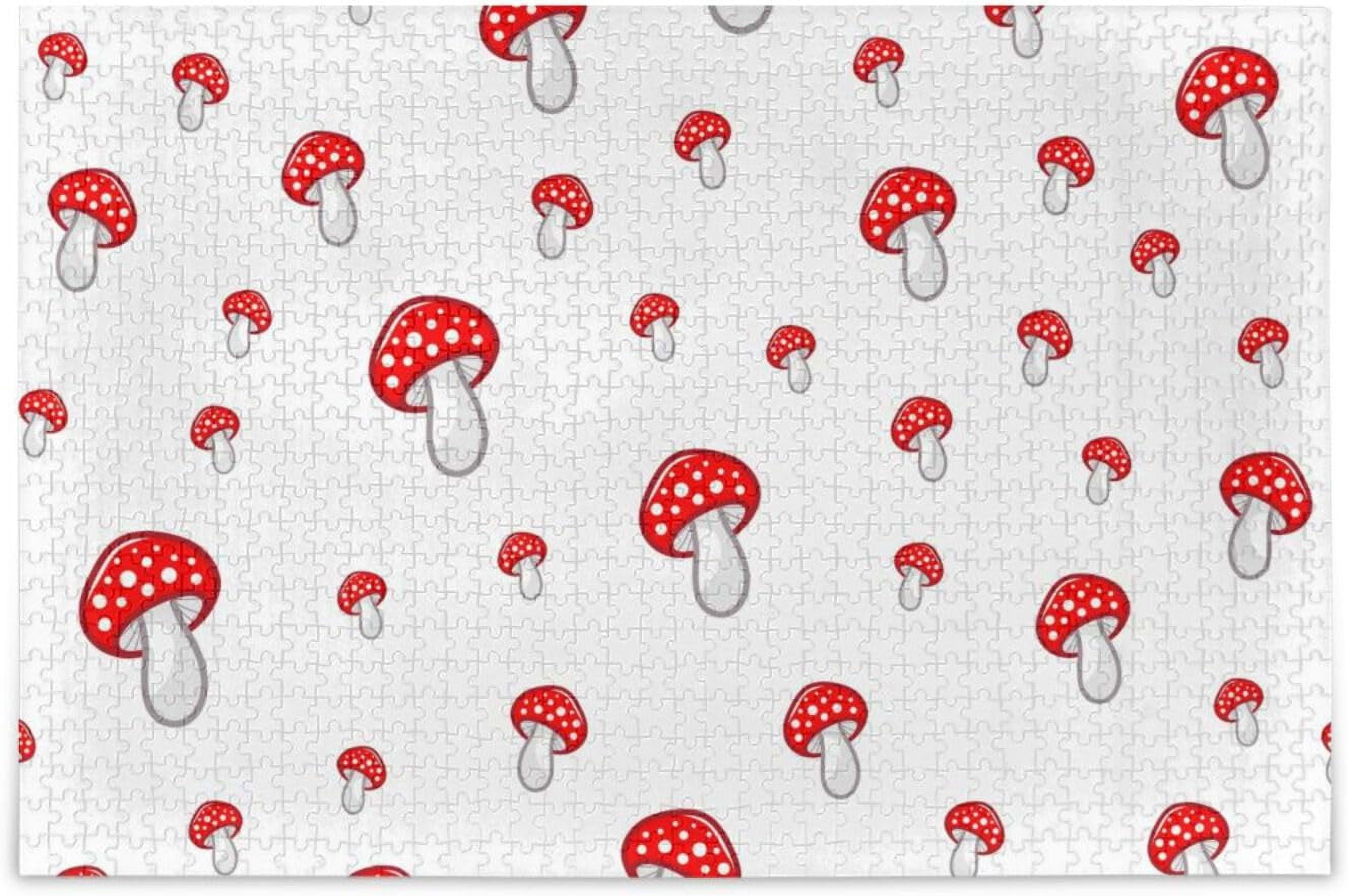 BESTKITTY Mushroom Jigsaw Puzzle 1000 Pieces, Educational