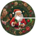 BESTKITTY Santa Claus Christmas Tree Skirt 36 Inch Xmas Tree Skirt