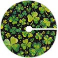 BESTKITTY St. Patrick's Day Shamrock Christmas Tree Skirt 36 Inches