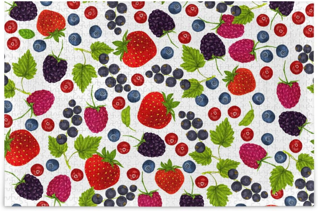 BESTKITTY Strawberry Jigsaw Puzzle 1000 Pieces, Educational