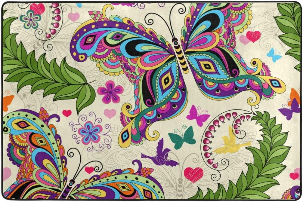 BESTKITTY Vintage Hippie Butterfly Spring Summer Floral Flowers