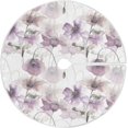 BESTKITTY Watercolor Flowers Christmas Tree Skirt, 48 Inches Large Tree