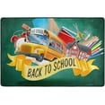 BESTKITTY Hello Back to School Season Bus Doormat Area Rug