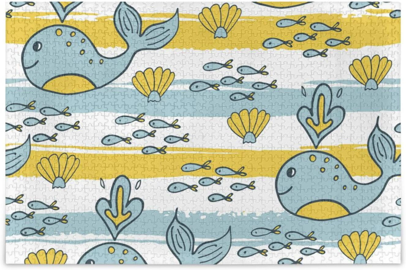 BESTKITTY Whale Jigsaw Puzzle 1000 Pieces, Educational