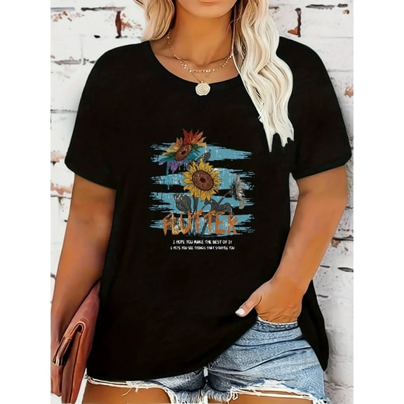 BESTLUCKY American Flag Sunflower - Sunflower Swag Clothing T-Shirt