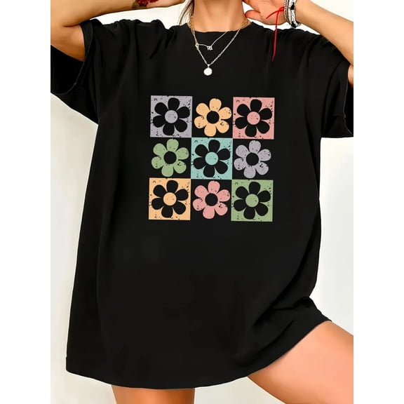 BESTLUCKY Cute Vintage Cottagecore T-Shirts for Women: Trendy Boho Graphic, Floral Tops Ideal for Summer
