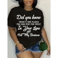 thumbnail image 1 of BESTLUCKY Fun "Did You Know" Print Crew Neck Short-sleeved Top - Women'S Casual T-shirt, 1 of 5