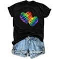 thumbnail image 1 of BESTLUCKY Pride T Shirts Women Rainbows Heart Graphic Tees Shirts LGBT Shirts Casual Short Sleeve Tops, 1 of 5
