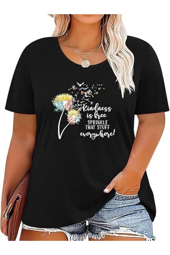 Trendy Women's Sunflower Tops: Loose Fit, Vintage - Inspired Graphics for Summer