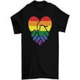 thumbnail image 1 of BESTLUCKY Unisex - Fitted Pride Short Sleeve T - Shirt, with a Rainbow Heart Design That Echoes Inclusivity Messages, 1 of 5