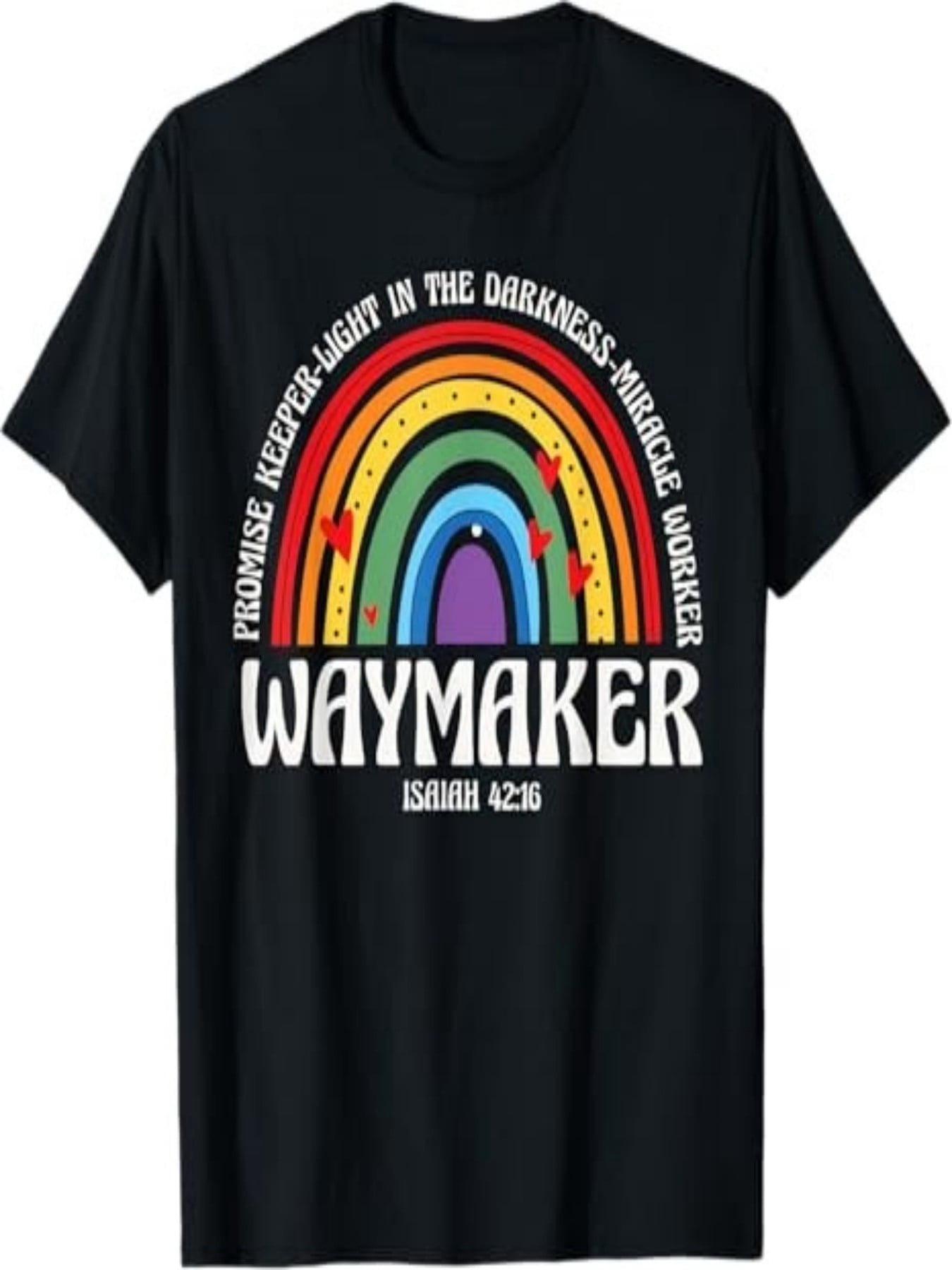 BESTLUCKY Waymaker Rainbow Promise Keeper Miracle Worker Christian T ...
