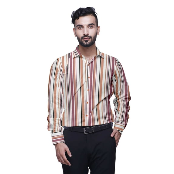 BESTMAN Cotton Shirt With Pockets Spread Collar Button Down Formal Shirt