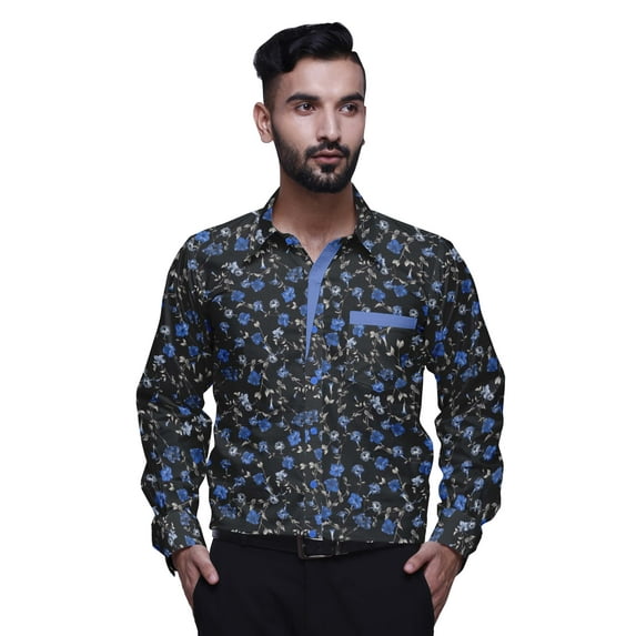 BESTMAN Long Sleeve Spread Collar Shirts For Men Cotton Button Down Shirts