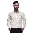 thumbnail image 1 of BESTMAN Printed Cotton Shirt With Pockets Spread Collar Button Down Formal Shirt, 1 of 5