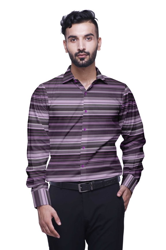 Printed Cotton Shirts For Men Long Sleeve Formal Shirt For Boy