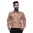 thumbnail image 1 of BESTMAN Printed Mens Long Sleeve Button Down Slim Fit Cotton Dress CasualÂ&nbsp;Shirt, 1 of 5