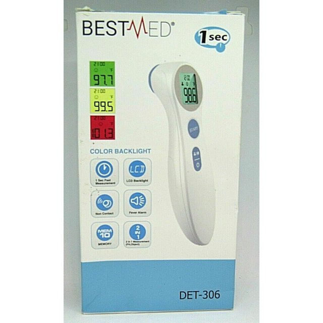 BESTMED Infrared Thermometer DET306 Children Adults Forehead 1 SECOND