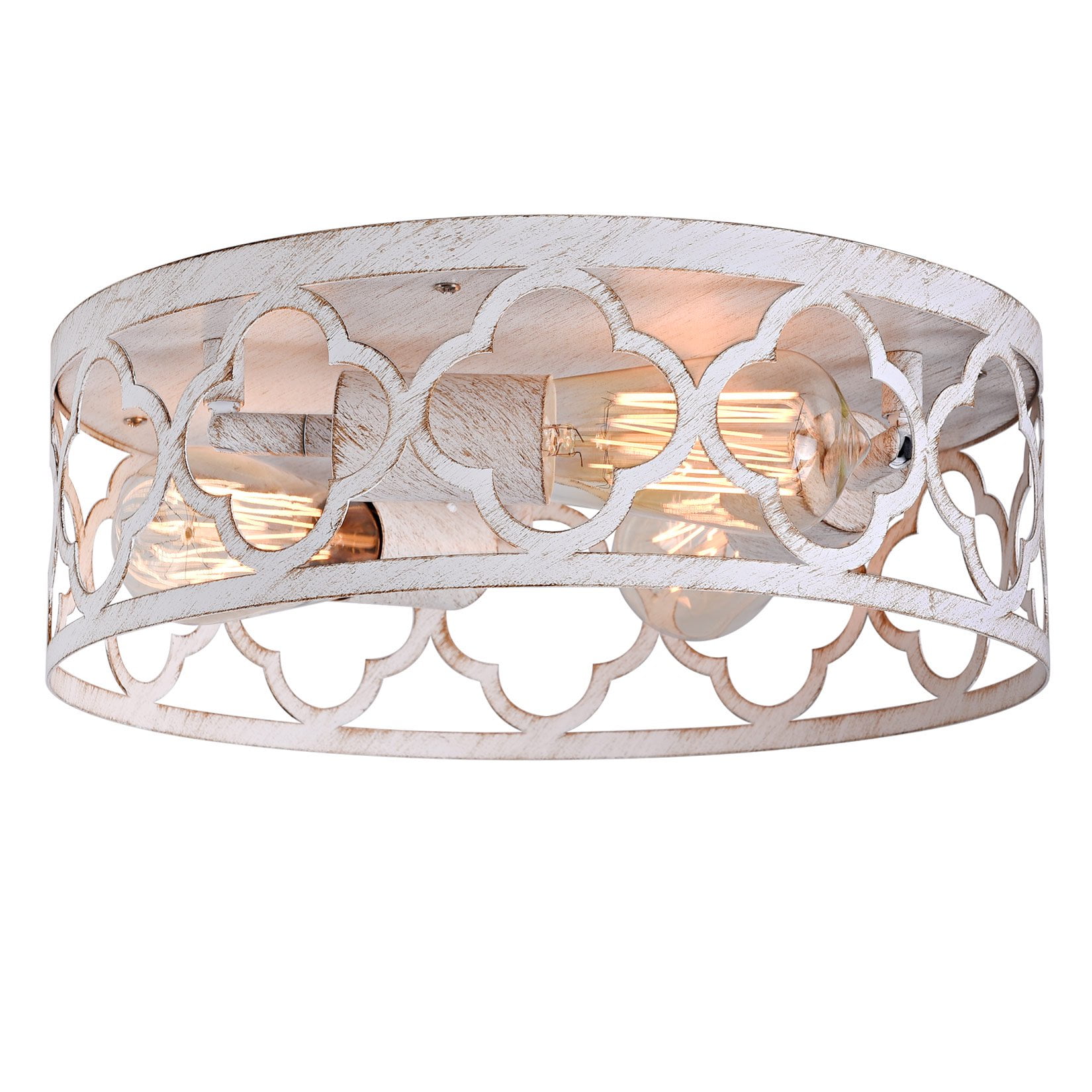 BESTOMINE Flush Mount Ceiling Light,13-inch Ceiling Light Fixture,3-Light Kitchen Light Fixtures,Farmhouse Light Fixtures for Bedroom,Living Room,Kitchen,Hallway and Foyer