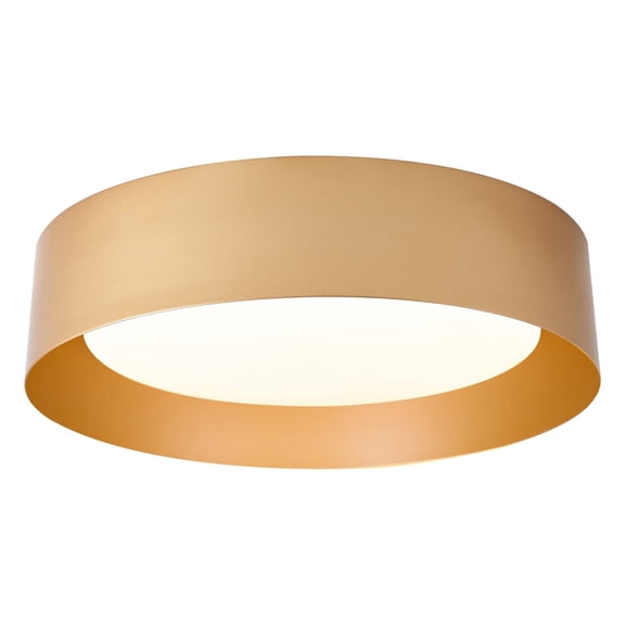 BESTOMINE Flush Mount Ceiling Light,16.5 inch LED Ceiling Light Fixture,Polished Gold Finish,Light Fixtures Ceiling Mount,Light Fixtures,Dimmable/3000K/18W,Outdoor Flush Mount Lighting Fixtures