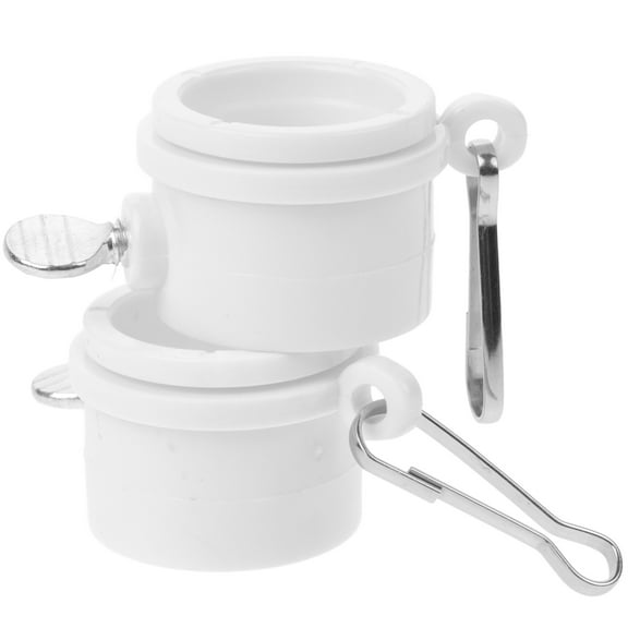 BESTOMZ 2Pcs Rotating Mounting Rings 360 Degree Free Flag Pole Kit 0.75-1.02Inch Diameter (White)