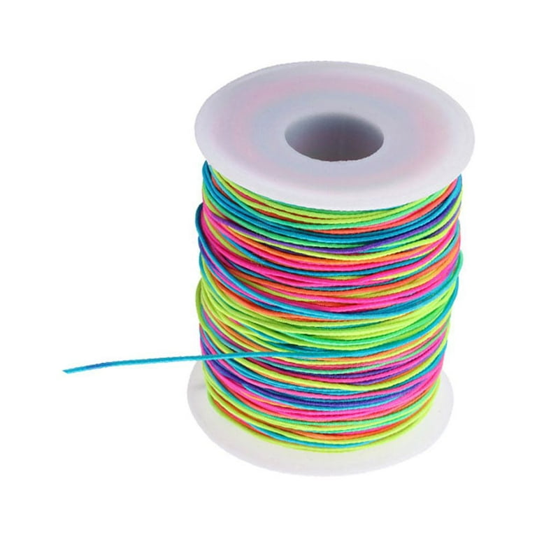BESTONZON 1 Roll 65m Colorful Elastic Cord DIY Beading Stretch Thread String  Rope Jewelry Making Material (1.5mm Diameter) 