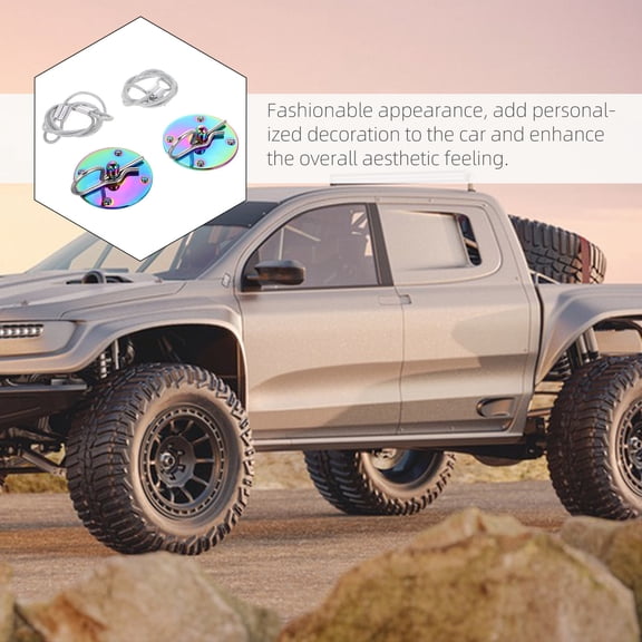 BESTONZON 1Set Universal Hood Latch Lock Kit with Adhesive Installation for Vehicles