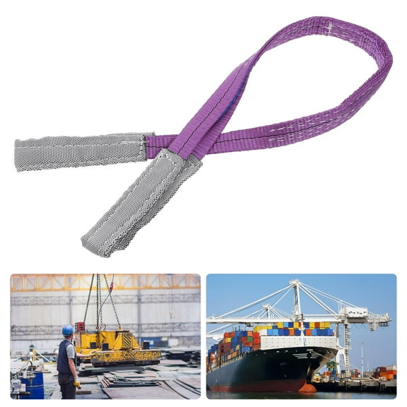 BESTONZON Abrasion Resistant Flat Lift Sling Strap Polyester Webbing for Civil Engineering