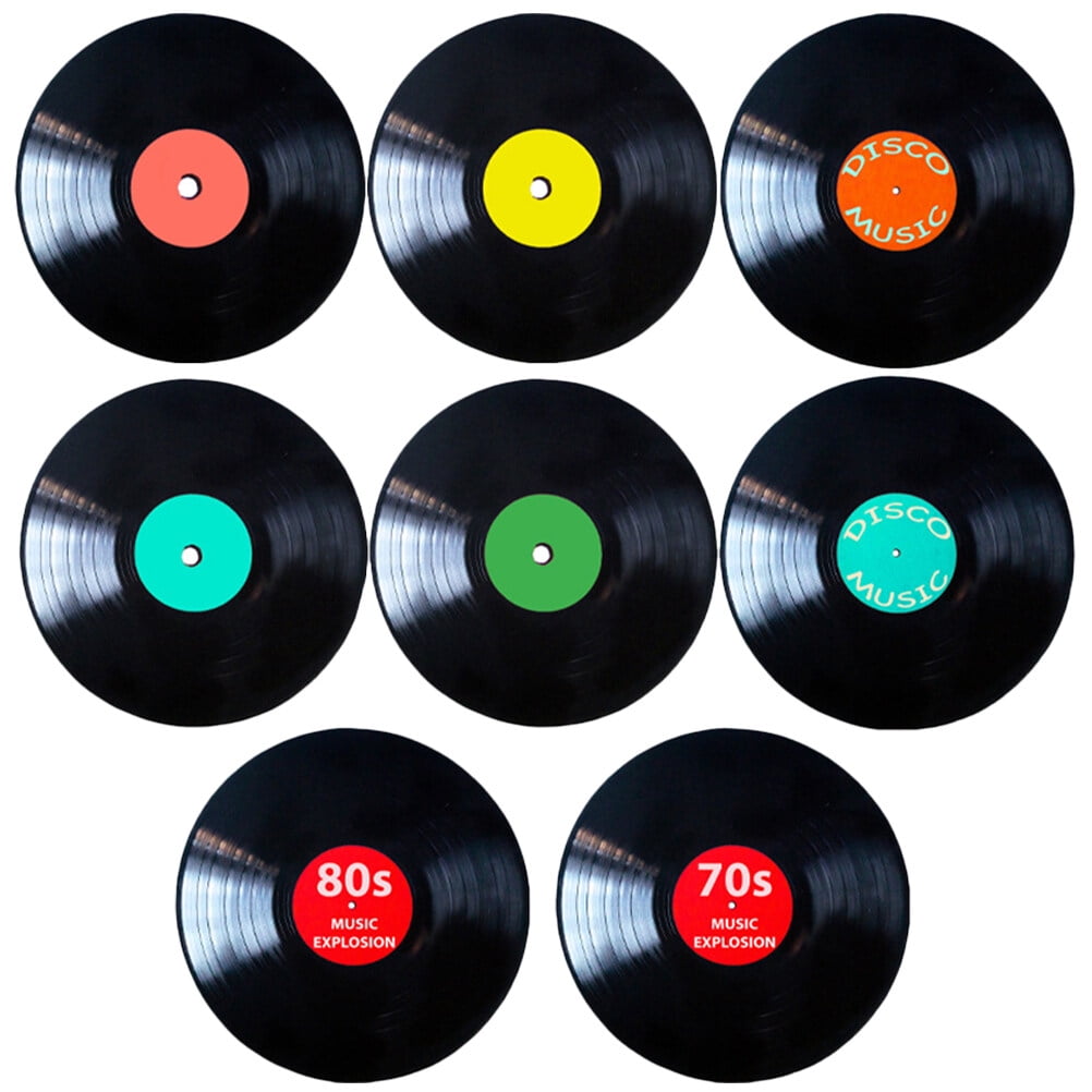 BESTONZON 1 Set of DIY Vinyl Record Wall Decal Music Party Wall Sticker