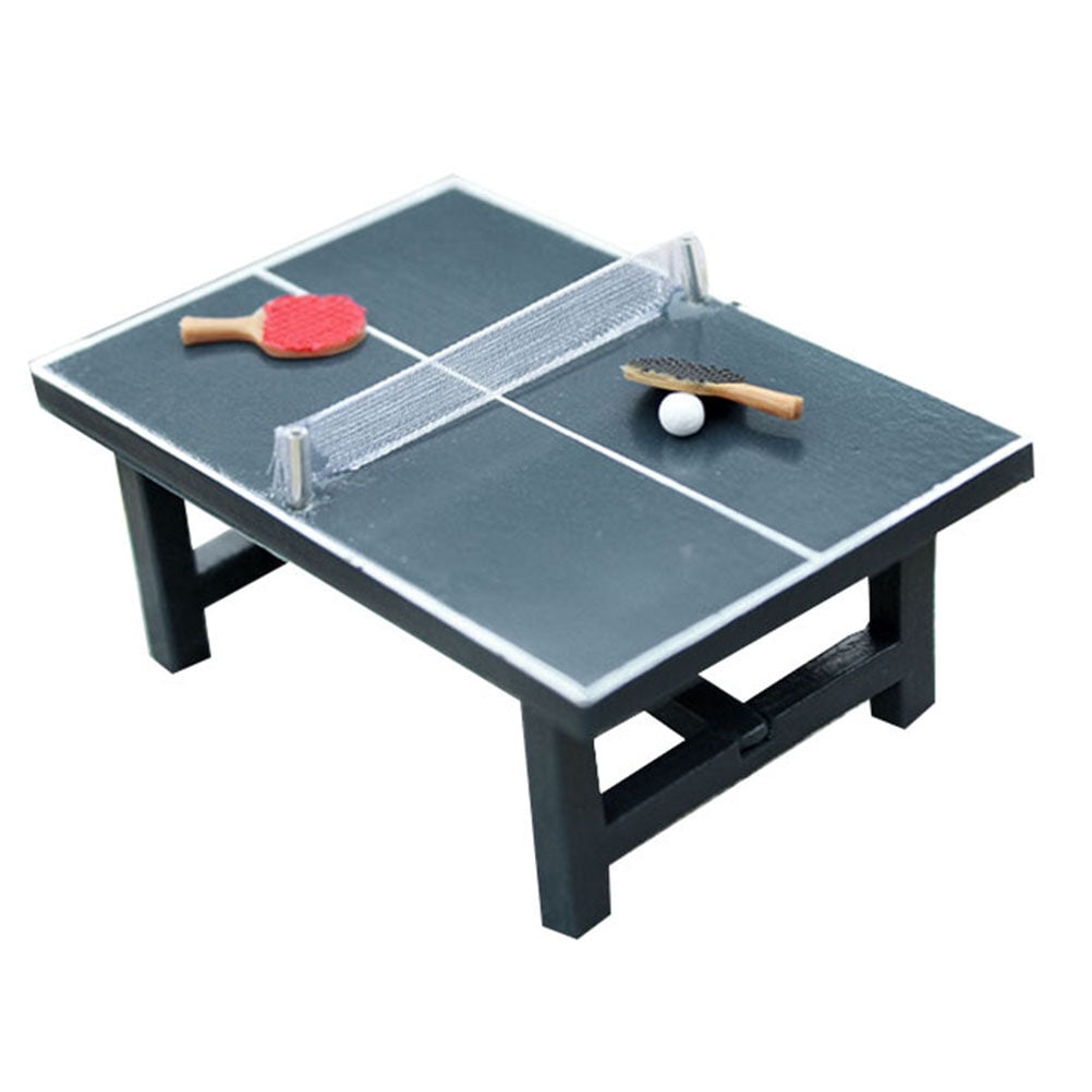 BESTONZON 1 Set of Mini Adornment Accessories Miniature Table Tennis Table Plaything