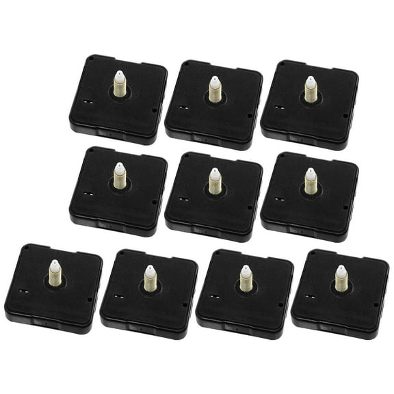 BESTONZON 10 Sets Silent Clock Mechanism Plastic Black for DIY Home Projects