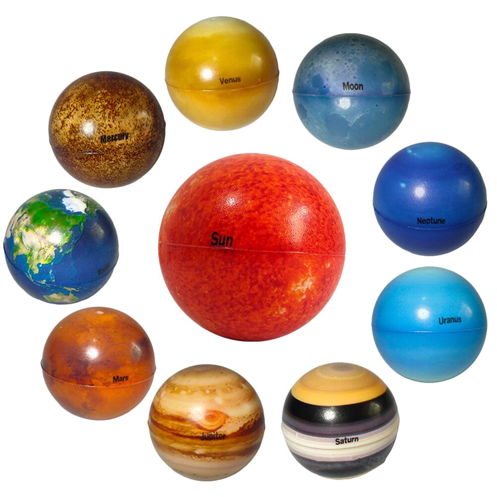 10PCS Solar System Planet Balls Set Hand Squeeze Sensory Ball Toy, Anti  Stress Ball Stress Relief Fidget Toy