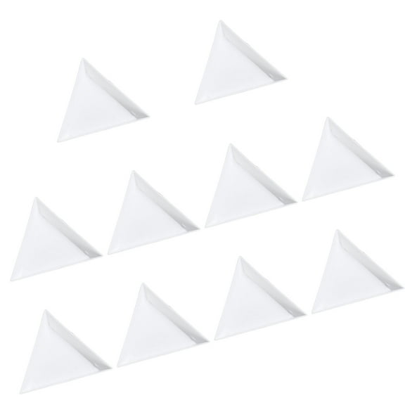 BESTONZON Triangle Trays For Crafting Diy Ornament Holding White 10pcs