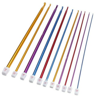 8Pcs 2-5.5mm Different Size Colored Aluminum Crochet Hooks Needles Set Tools