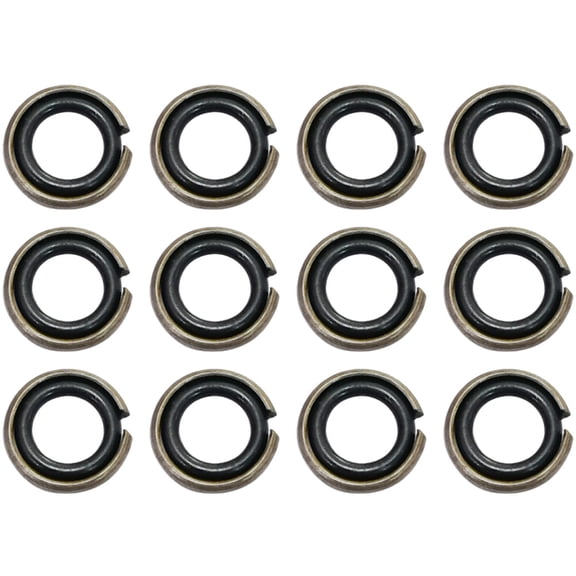 BESTONZON 12 Sets Drive Socket Retainer Ring Impact Wrench Tool Parts Rubber Black for Mechanics