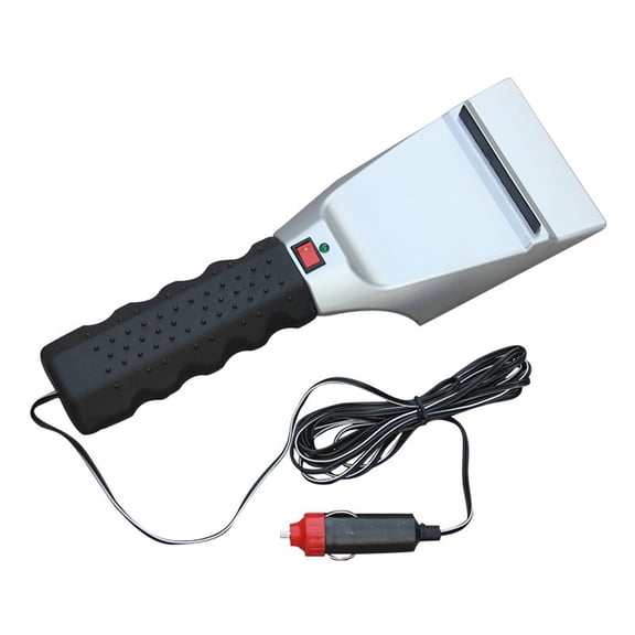 BESTONZON Heated Snow Scraper for Car Windshield with Rubber Blade and Impact Resistant Plastic Handle