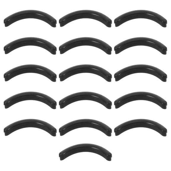 BESTONZON 16Pcs Black Silicone Eyelash Curler Rubber Pads Eco Friendly Makeup Replacement